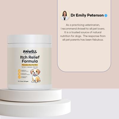 Turmeric, Calendula, Borage Oil & Salmon Flavored Itch Relief Formula Soft & Chew Supplement for Dogs, 4.2-oz jar