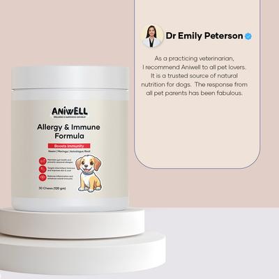 Neem, Moringa, Turmeric & Salmon Flavored Allergy & Immune Formula Soft & Chew Supplement for Dogs, 4.2-oz jar