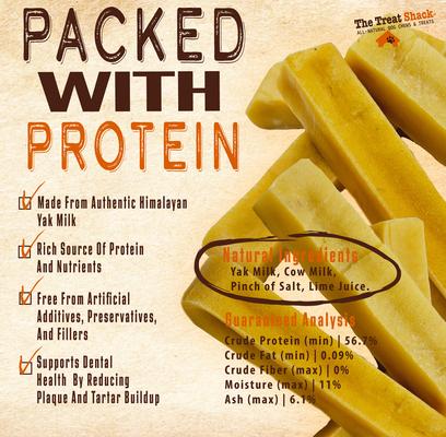 6 to 7-in Himalayan Yak Cheese Dog Chew Treats, Jumbo, 2-lb bag