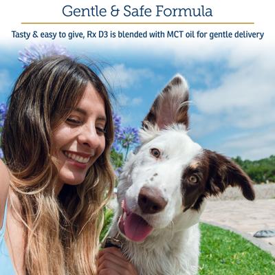 Rx D3 Pure Cholecalciferol Vitamin Liquid Supplement for Dogs & Cats, 2-fl oz bottle