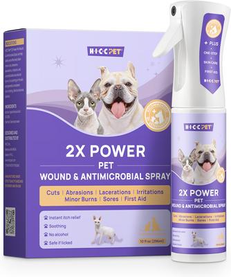 2X Power Wound & Antimicrobial Cat & Dog Skin Treatment Spray, 10.1-fl oz bottle