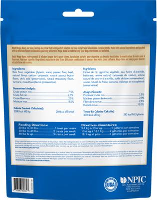 Mega-Bone Long-Lasting Chicken Free Peanut Butter & Jelly Flavor Adult Dental Dog Chew, 16.8-oz bag, 6 count