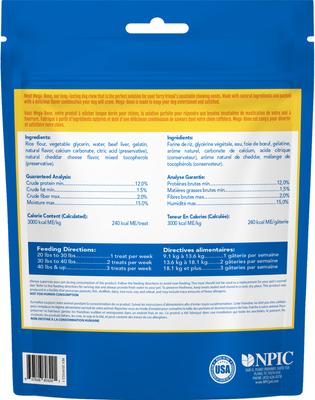 Mega-Bone Long-Lasting Rawhide-Free Cheese Burger Flavor Adult Dog Chew, 16.8-oz bag, 6 count