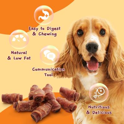 Chicken, Duck & Beef Rawhide-Free Rolls Dog Treats, 10.6-oz