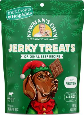 Beef Jerky Holiday Dog Treats, 5-oz bag