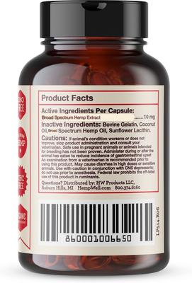 Relief Broad Spectrum Extract Gel Caps Supplement for Dogs, 30 count