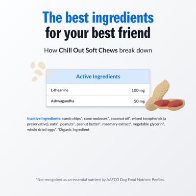 Human Grade Chill Out Calming Soft Chews Dog Supplement, 28 count