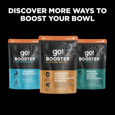 Booster Joint Care Chicken, Salmon & Duck Pate Wet Dog Food, 2.8-oz pouch, 12 count