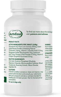 YuMOVE Chewable Tablet Joint Supplement for Dogs, 60 count