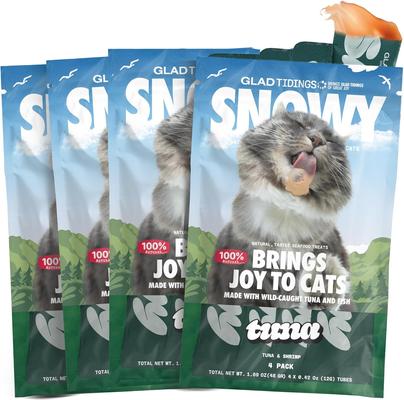 Seafood with Wild-Caught Tuna & Oceanfish Human-Grade Lickable Cat Treats, 6.76-oz pouch, 16 count
