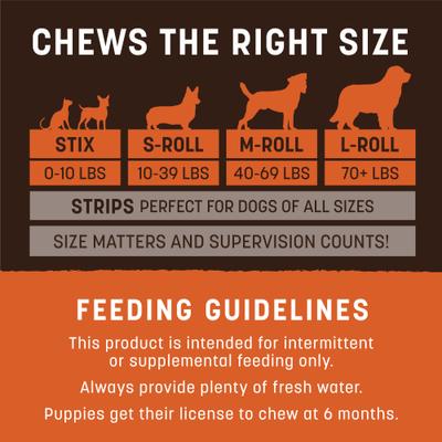 No-Hide From the Grill Long Lasting Natural Rawhide Alternative Medium Grilled Cheese Vegetarian Flavor Rolls Chew Dog Treats, 1 count