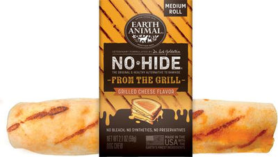 No-Hide From the Grill Long Lasting Natural Rawhide Alternative Medium Grilled Cheese Vegetarian Flavor Rolls Chew Dog Treats, 1 count