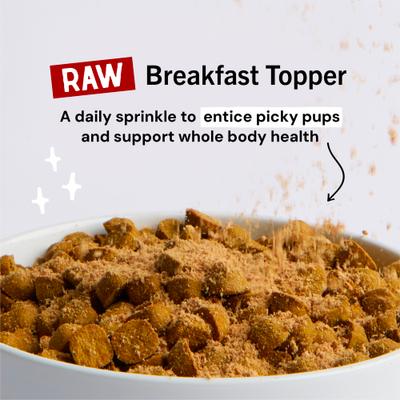 Marie's Magical Breakfast Sprinkles - Alimento para perros sin cereales con receta de tocino crudo liofilizado, huevo y queso (7 oz)