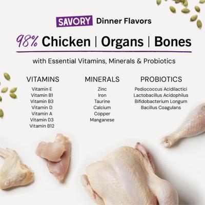 Marie's Magical Dinner Dust - Alimento crudo liofilizado para gatos con receta de pollo sin jaula, bolsa de 7 oz