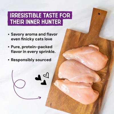 Marie's Magical Dinner Dust - Alimento crudo liofilizado para gatos con receta de pollo sin jaula, bolsa de 7 oz