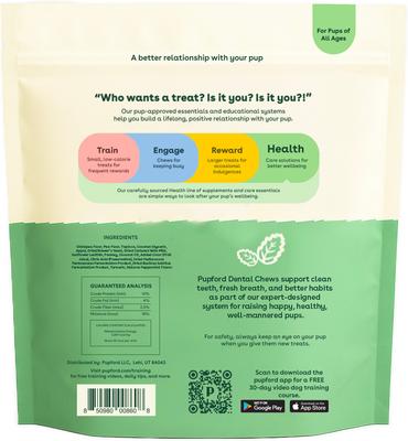 Golosinas dentales para perros con sabor a menta, 14 unidades