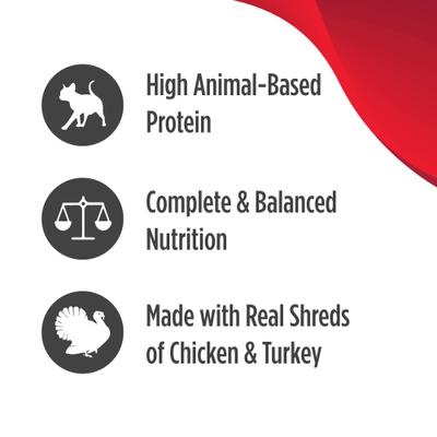 Real Shreds Variety Pack Grain-Free Wet Cat & Kitten Food, 2.5-oz pouch, case of 12