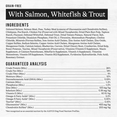 Grain-Free with Salmon, Whitefish & Trout Dry Dog Food, 48-lb bundle