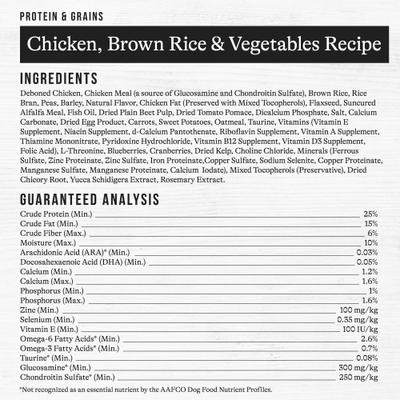 Protein & Grains Large Breed Puppy Chicken, Brown Rice & Vegetables Recipe Dry Dog Food, 56-lb bundle