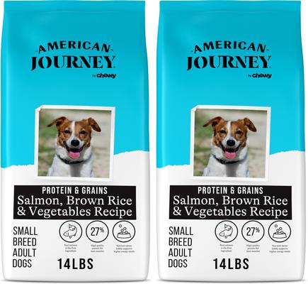 Protein & Grains Small Breed Salmon, Brown Rice & Vegetables Recipe Adult Dry Dog Food, 28-lb bundle