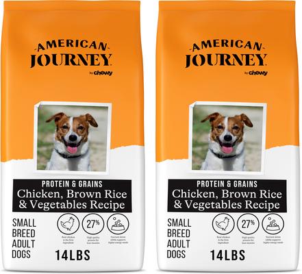 Protein & Grains Small Breed Chicken, Brown Rice & Vegetables Recipe Adult Dry Dog Food, 28-lb bundle
