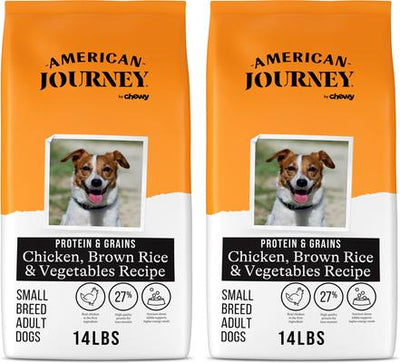 Protein & Grains Small Breed Chicken, Brown Rice & Vegetables Recipe Adult Dry Dog Food, 28-lb bundle