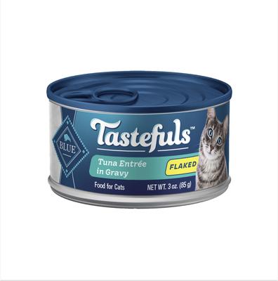 Tastefuls Tuna Entrée in Gravy Flaked Wet Cat Food, 3-oz can, case of 4