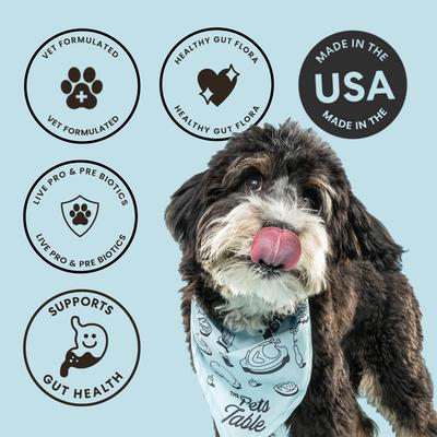 Probiotic Duck Flavored Soft Chew Gut Health & Digestion Aid Supplement for Dogs, 60 count