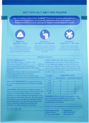 GutWell Power Poop Probiotics Gut Health & Digestive Health Supplement for Dogs, 12.7-oz