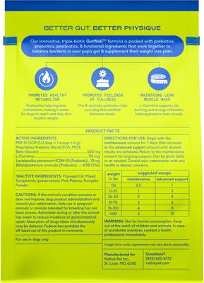 GutWell Trim Down Healthy Weight Management & Metabolic Support Supplement for Dogs with Probiotics, 12.7-oz