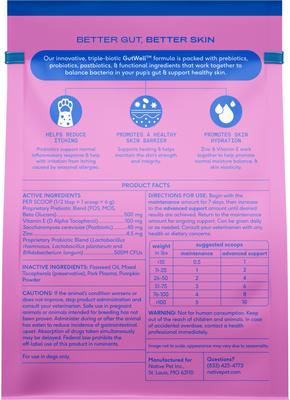 GutWell Itchy Skin Relief Supplement for Dogs with Probiotics, 12.7-oz