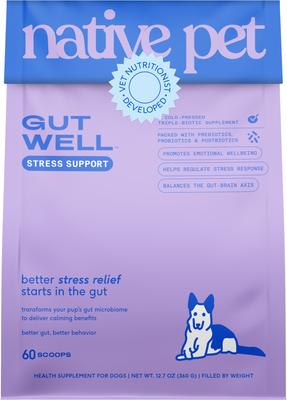 GutWell Stress Support Anxiety Relief & Calming Supplement for Dogs with Probiotics, 12.7-oz