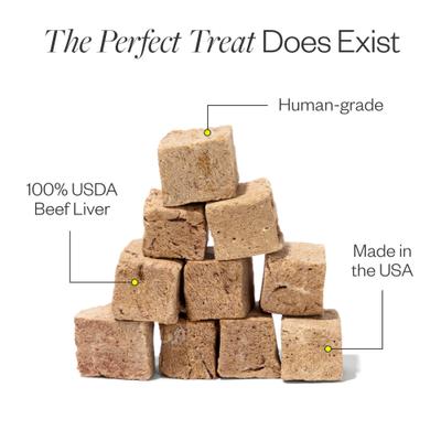 Human-Grade Beef Liver Freeze-Dried Raw Dog Treats, 4.4-oz bag
