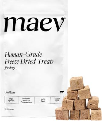 Human-Grade Beef Liver Freeze-Dried Raw Dog Treats, 4.4-oz bag