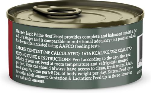 100% Natural Feline Beef Feast Grain-Free Wet Cat Food, 5.5-oz, case of 24
