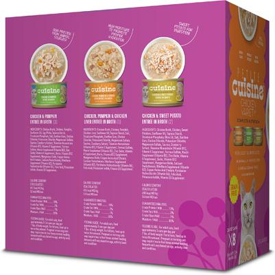 Variety Pack Chicken Entrees Grain-Free Wholefoods Wet Cat Food, 2.8-oz can, case of 8