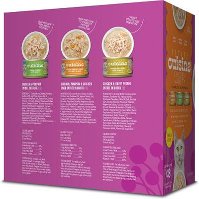 Variety Pack Chicken Entrees Grain-Free Wholefoods Wet Cat Food, 2.8-oz can, case of 8