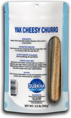Yak Cheesy Churro Crunchy Dog Treats, 3 count