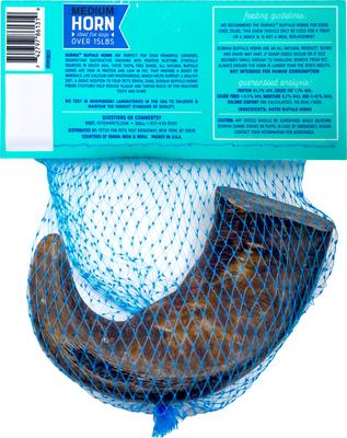 Buffalo Horn Natural Chew Dog Treats, Medium