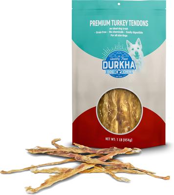 Turkey Tendons Dehydrated Dog Treats, 8-oz bag