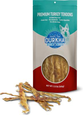 Turkey Tendons Dehydrated Dog Treats, 8-oz bag