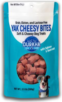 Yak Cheesy Bites with Salmon & Beetroot Dog Treats, 3.5-oz bag