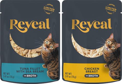 Bundle: Reveal Tuna with Sea Bream in Broth + Chicken Breast in Broth Flavored Wet Cat Food
