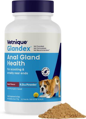 Glandex Anal Gland Support Supplement Powder with Pork Liver Flavor for Dogs & Cats, 5.5-oz bottle, bundle of 2