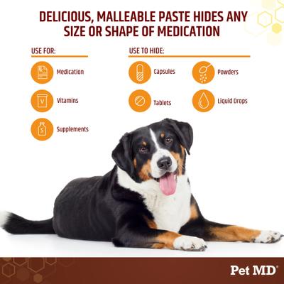 Wrap-A-Pill con probióticos, suplemento nutricional en pasta con sabor a mantequilla de maní para perros y gatos, envase de 113 g