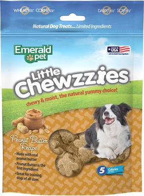 Galletas para perros Little Chewzzies con mantequilla de maní y sin pollo, bolsa de 5 oz