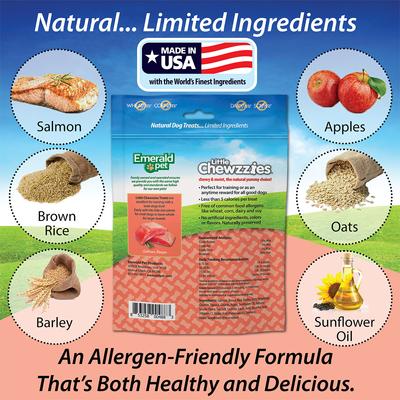 Little Chewzzies Salmon Recipe Chicken-Free Dog Treats, 5-oz bag