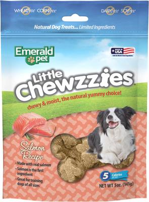 Little Chewzzies Salmon Recipe Chicken-Free Dog Treats, 5-oz bag