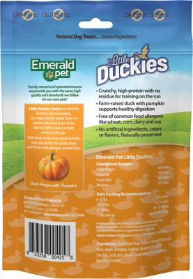 Grain-Free Little Duckies with Duck & Pumpkin Dog Treats, 5-oz bag