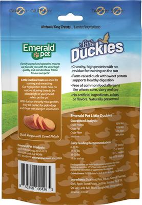 Grain-Free Little Duckies with Duck & Sweet Potato Dog Treats, 5-oz bag